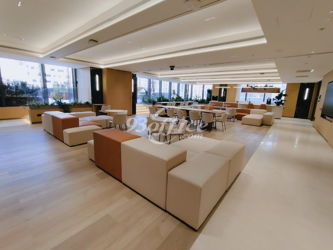 吉宝静安中心写字楼租赁-办公楼公共休闲区