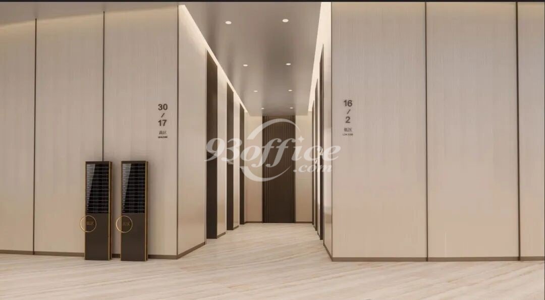 中财中心写字楼出租-办公楼大堂电梯间